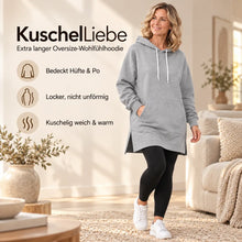 Lade das Bild in den Galerie-Viewer, KuschelLiebe – der extra lange Wohlfühlhoodie | deckenweich, warm & figurschmeichelnd