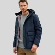 Lade das Bild in den Galerie-Viewer, ThermoMax - Herren-Kapuzenjacke für den Winter – Dick gefütterter, lässiger Windbreaker mit Taschen
