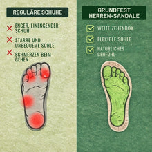 Lade das Bild in den Galerie-Viewer, GrundFest Herren-Sandale aus Leder | Geschlossene Zehenkappe · Robuste Sohle · Rutschfest