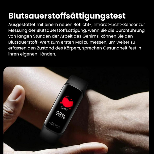 Healthtec Gesundheits-Smartwatch zur Überwachung vom Blutzucker