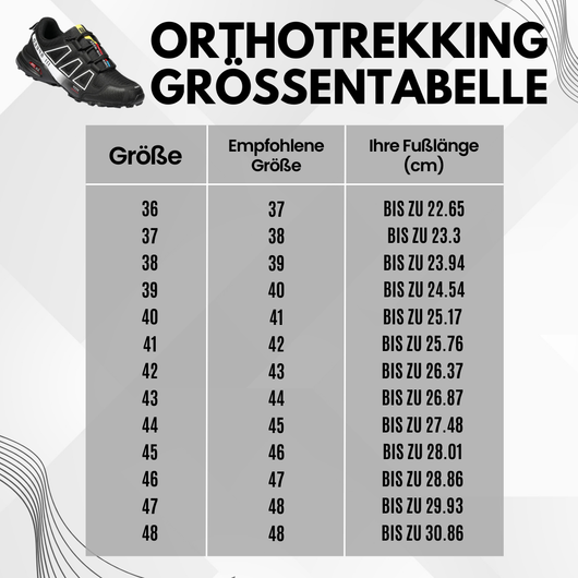 OrthoTrekking – ergonomischer, rutschfester, wasserdichter Trekking- und Wanderschuh