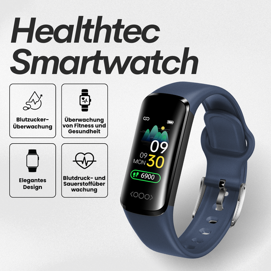 Healthtec Gesundheits-Smartwatch zur Überwachung vom Blutzucker