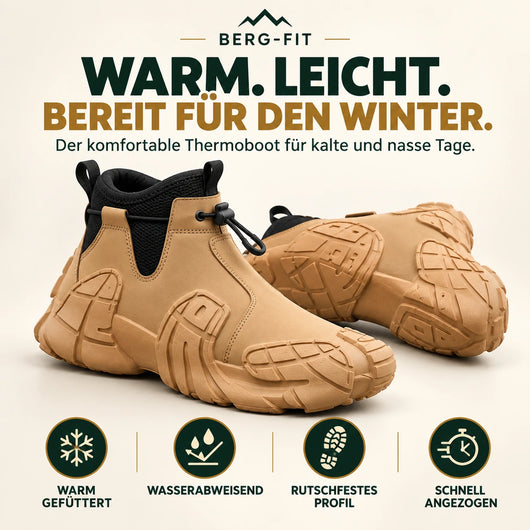 ThermoBoots – Wasserdichte Allwetter-Ganzjahresstiefel | Rutschfest & Schmerzlindernd | 1-€ Aktion