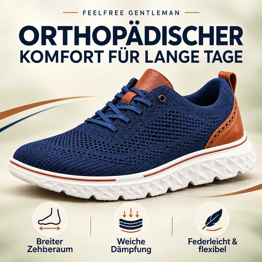 FeelFree Gentleman – Orthopädischer Herren-Komfortschuh | Rutschfest & Schmerzlindernd