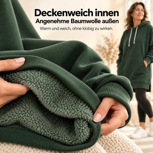 KuschelLiebe – der extra lange Wohlfühlhoodie | deckenweich, warm & figurschmeichelnd