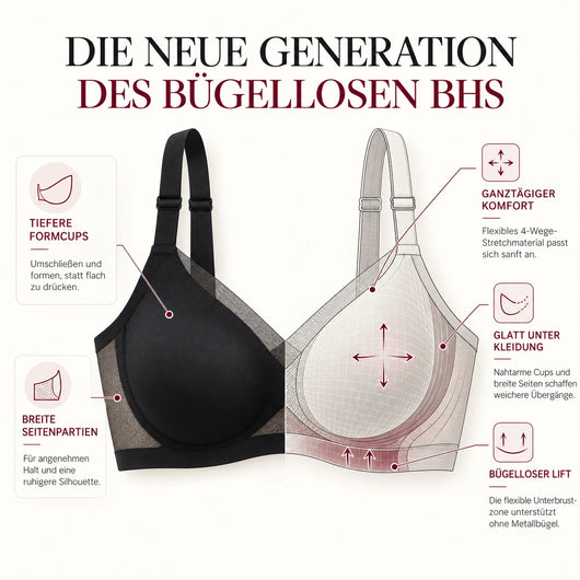 WohlForm - Der bügellose 4-Zonen-Push Up-BH für bessere Haltung