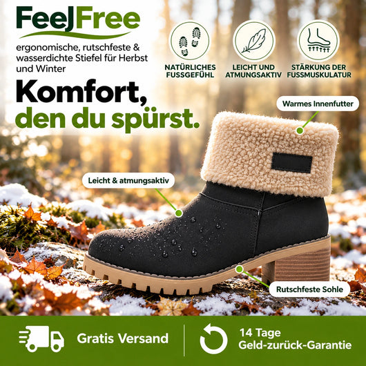 FeelFree - ergonomische, rutschfeste & wasserdichte Stiefel für Herbst und Winter 2026
