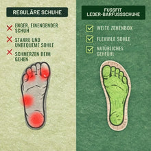 Lade das Bild in den Galerie-Viewer, FussFit – Ergonomische &amp; rutschfeste Barfußschuhe aus Leder | Natürlicher Komfort &amp; Grip