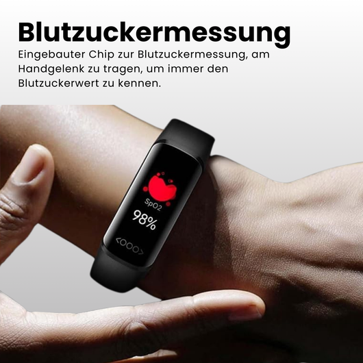 Healthtec Gesundheits-Smartwatch zur Überwachung vom Blutzucker