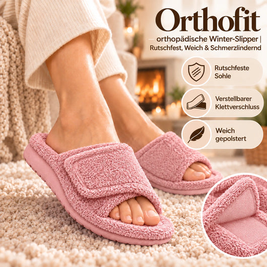 Orthofit - orthopädische Winter-Slipper | Rutschfest, Weich & Schmerzlindernd