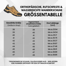 Lade das Bild in den Galerie-Viewer, Orthopädische, rutschfeste &amp; wasserdichte Wanderschuhe
