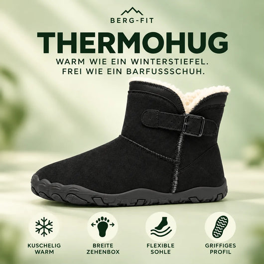 ThermoHug – Schmerzlindernder Barfuß-Winterstiefel mit breiter Zehenbox