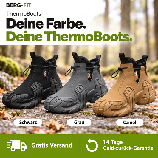 ThermoBoots – Wasserdichte Allwetter-Ganzjahresstiefel | Rutschfest & Schmerzlindernd | 1-€ Aktion